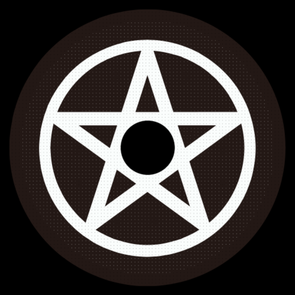 White Pentagram 17mm