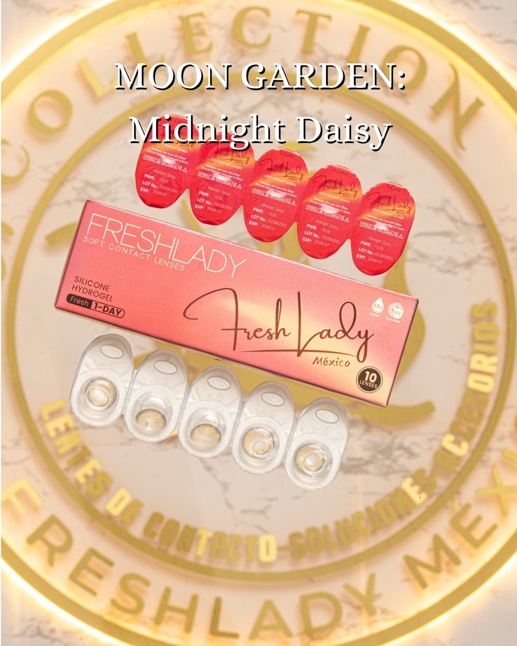 Green Midnight Daisy: MOON GARDEN CAJA de 10 lentes