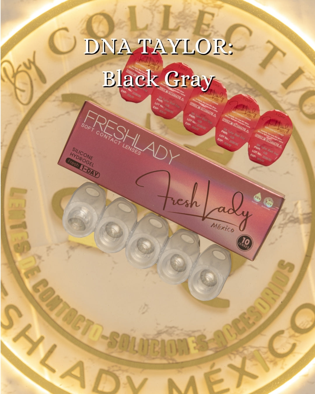Gray Black: DNA TAYLOR CAJA de 10 lentes