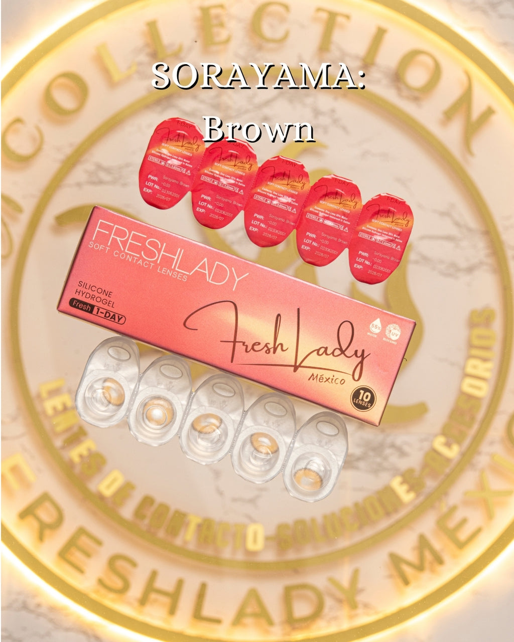 Brown: SORAYAMA CAJA de 10 lentes