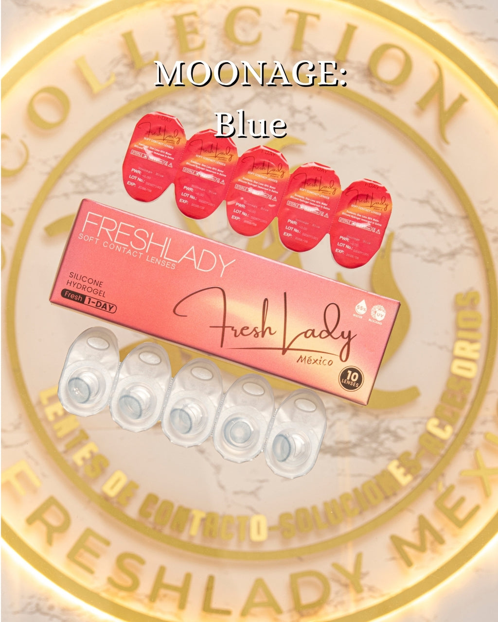 Blue: MOONAGE CAJA de 10 lentes