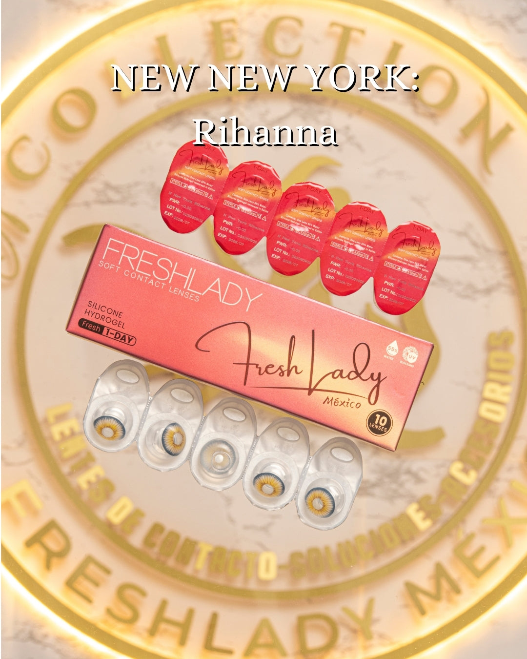 Hazel Rihanna: NEW NEW YORK CAJA de 10 lentes