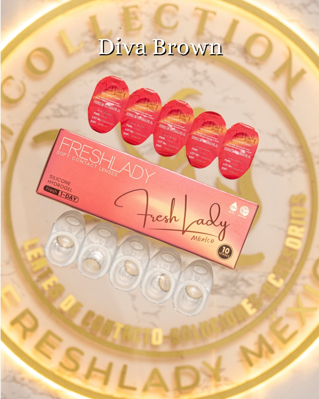 Brown: DIVA CAJA de 10 lentes