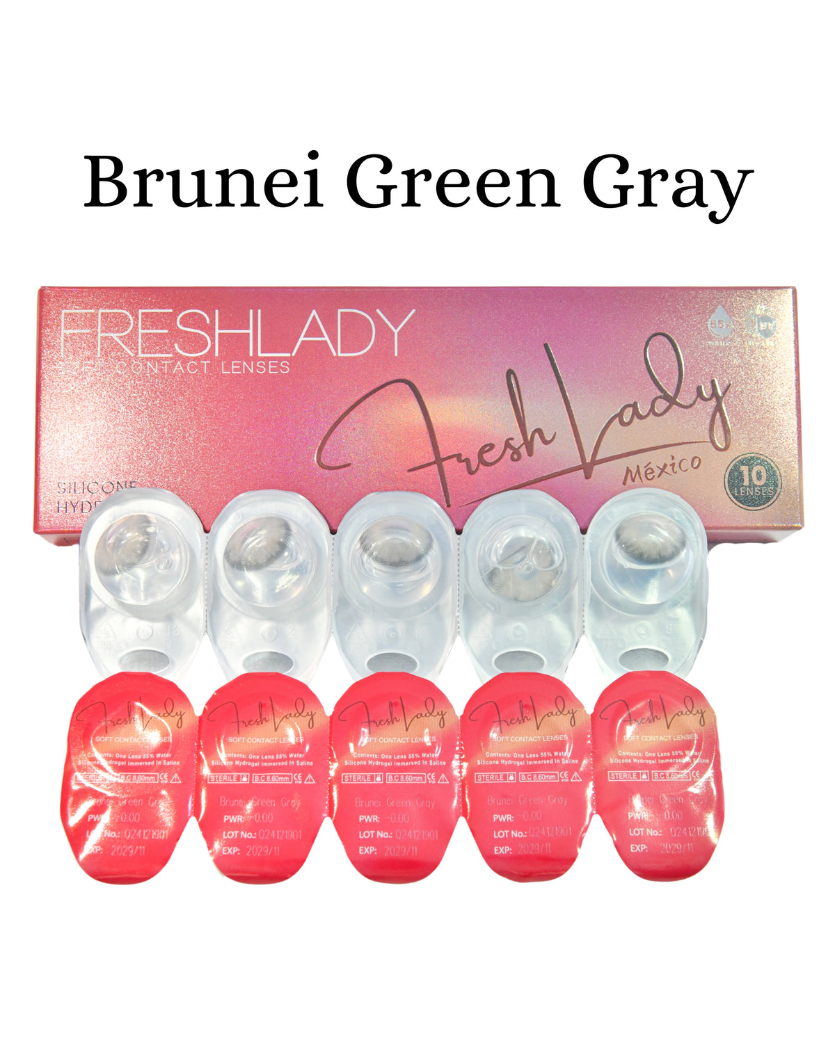 Gray Green: BRUNEI CAJA de 10 lentes