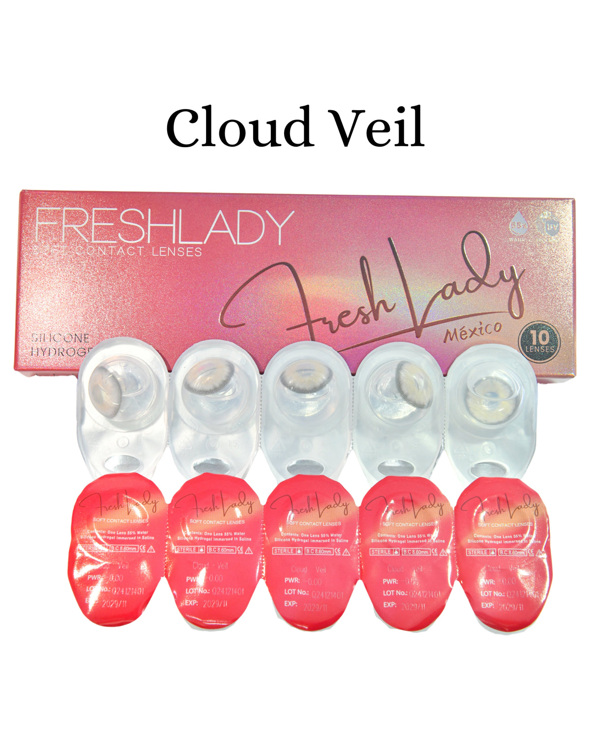 Gray Cloud Veil: ENIGMAEYES CAJA de 10 lentes