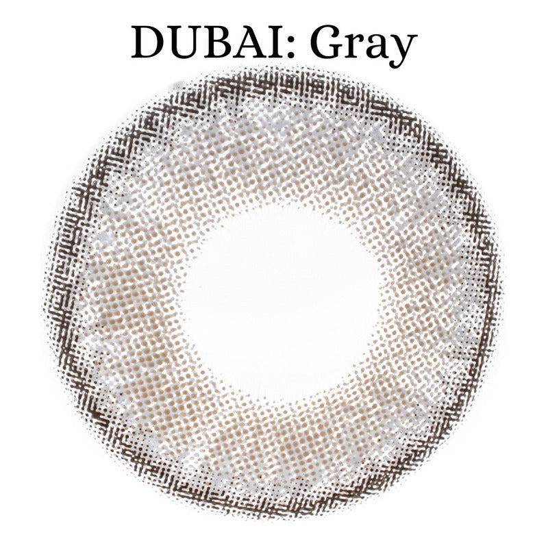 Pupilentes De Colores Freshlady Dubai Incluyen Estuche Gray Dubai