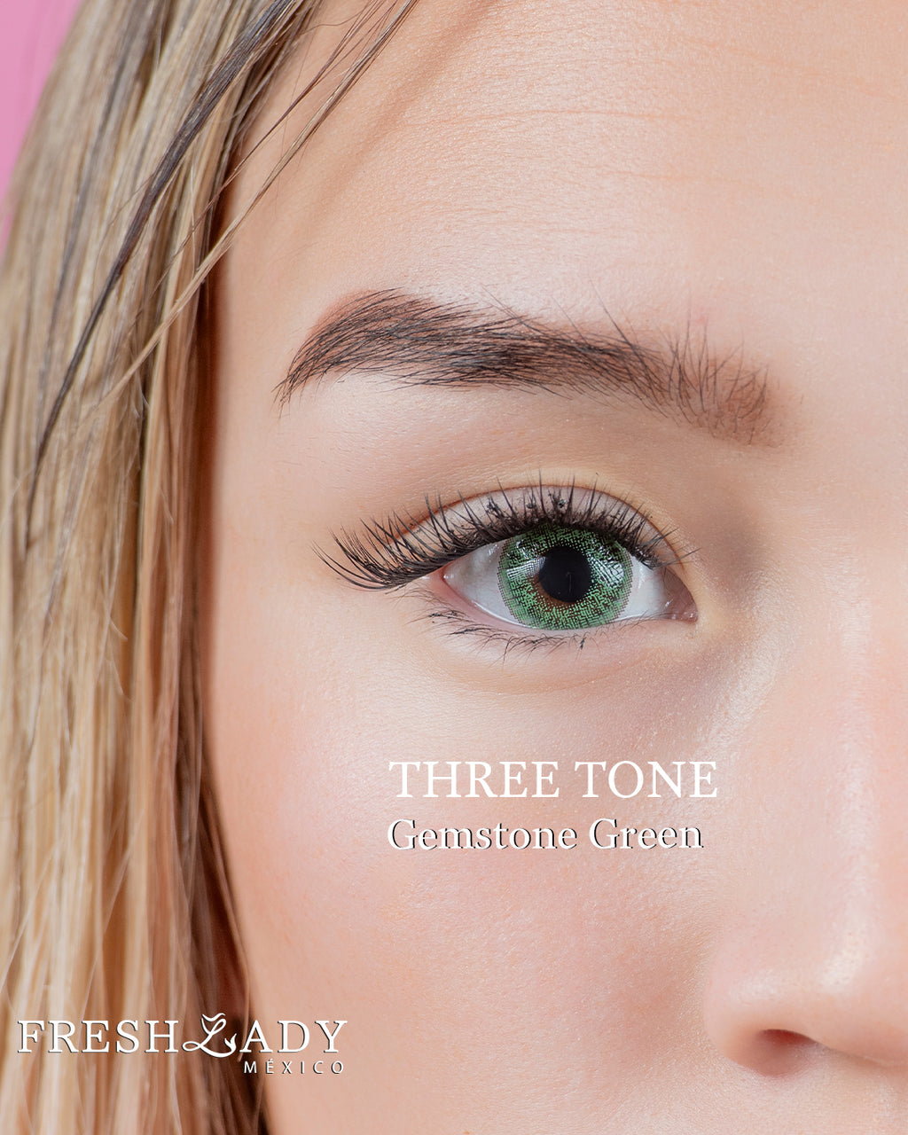 Green Gemstone: THREE TONE CAJA de 10 lentes